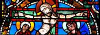 Chartres, Cathedrale, Vitrail, Crucifixion, Detail